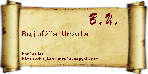 Bujtás Urzula névjegykártya